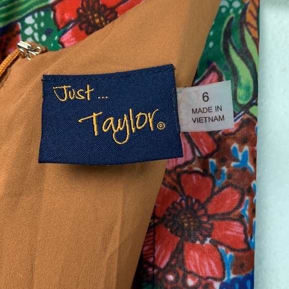Just… Taylor faux wrap flutter sleeve tribal floral chiffon maxi dress lined EUC - Picture 11 of 14